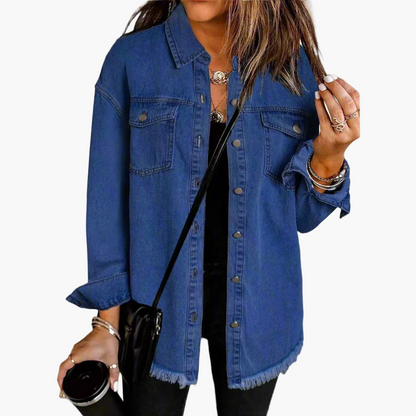 Lässige Vintage Jeansjacke Freizeit Alltag