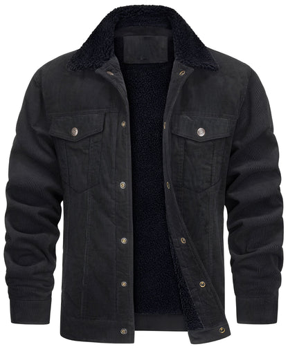 Herren Cordjacke Bequem Plüsch