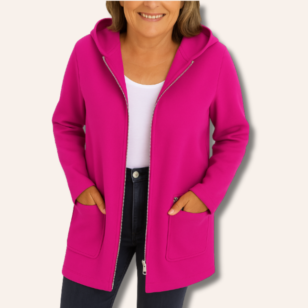 Kapuzen-Cardigan Langarm Warm
