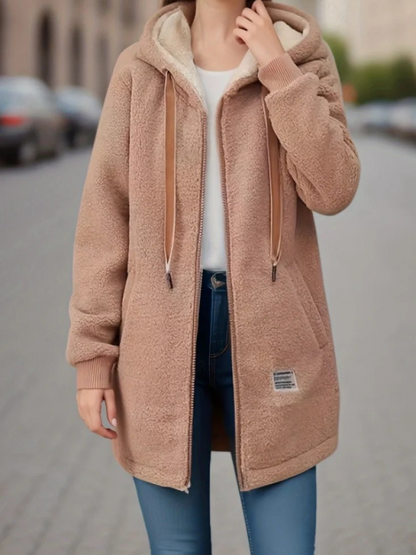 Damen Pullover Kapuze Warm