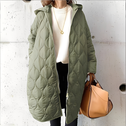 Damen Steppjacke Warm Kapuze Winter - IdealeKleiden