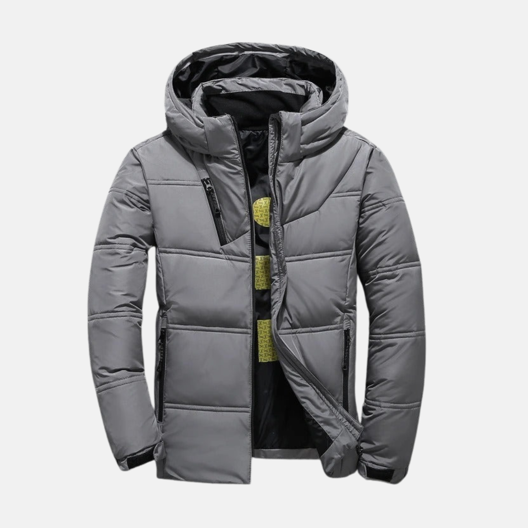Praktische Steppjacke Kapuze Hüftlang