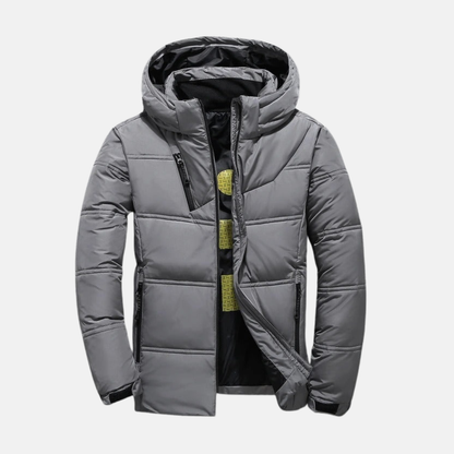 Praktische Steppjacke Kapuze Hüftlang