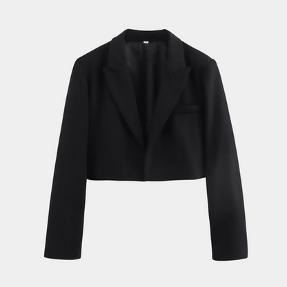Stylische Damenjacke Cropped Blazer Modell Langarm