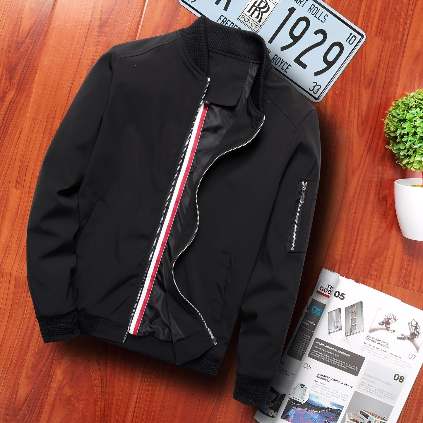Stilvolle Herren Bomberjacke Modern Design