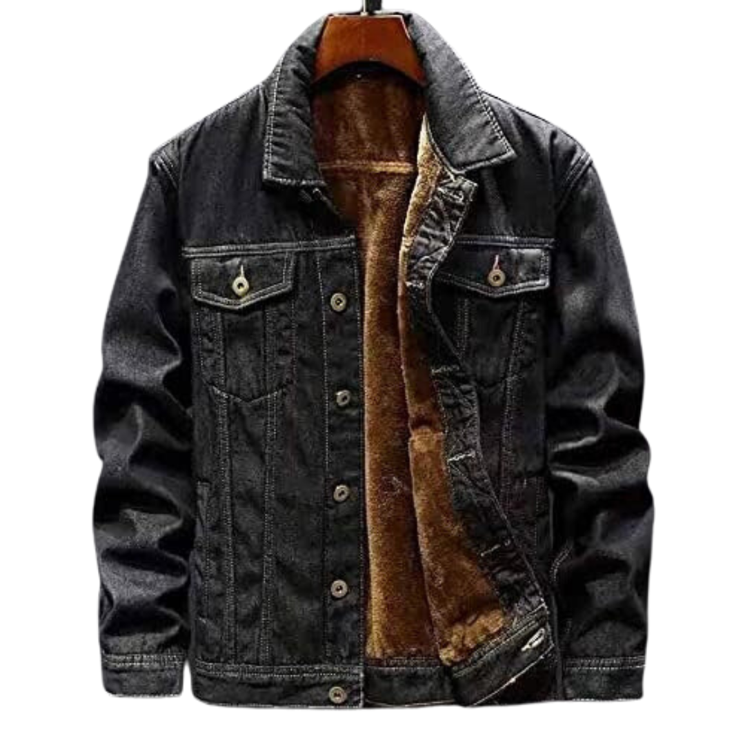 Herren Winterjacke Denim Warm