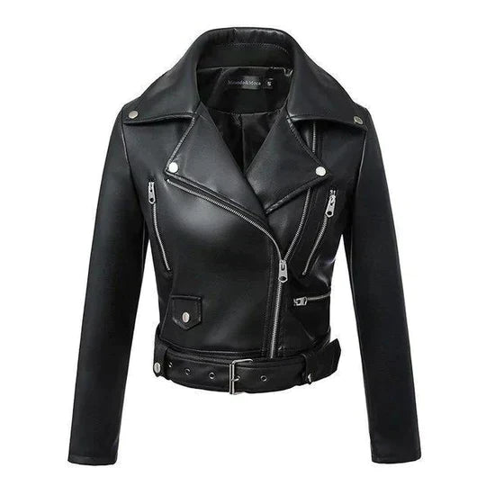 Lederjacke Damen Elegant Luxus Design - IdealeKleiden