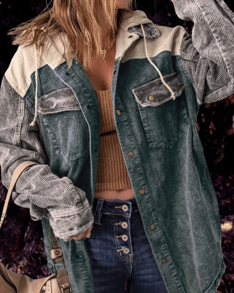 Modische Cordjacke Damen Stylisch