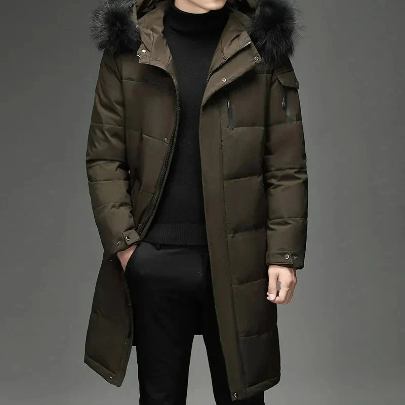 Warme Winterjacke Defender Parka Kapuze - IdealeKleiden