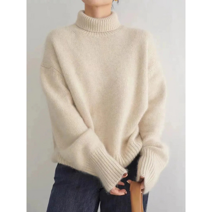 Warmes Rollkragen Sweatshirt Damen