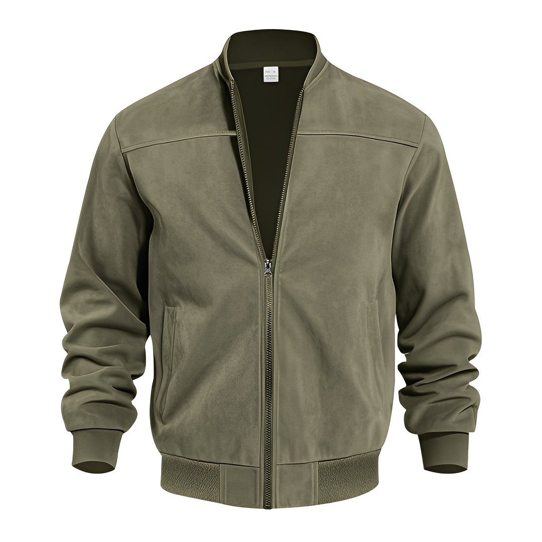 Männer Lederjacke Elegant Wildleder
