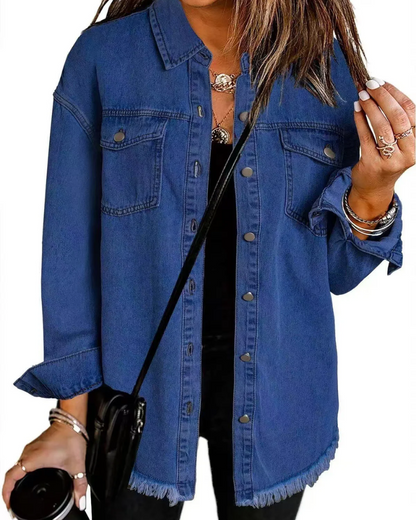 Kaschmir Hemdjacke Damen Freizeit