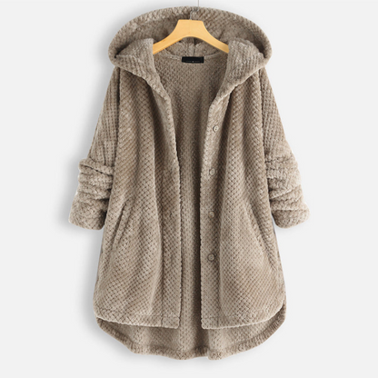 Frauen Wintermantel Warm Kapuze Elegant