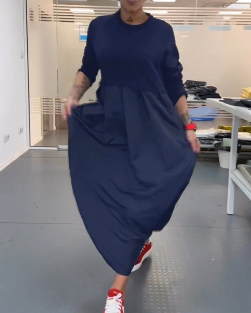 Farbenfrohes Freizeitkleid Uni Mode