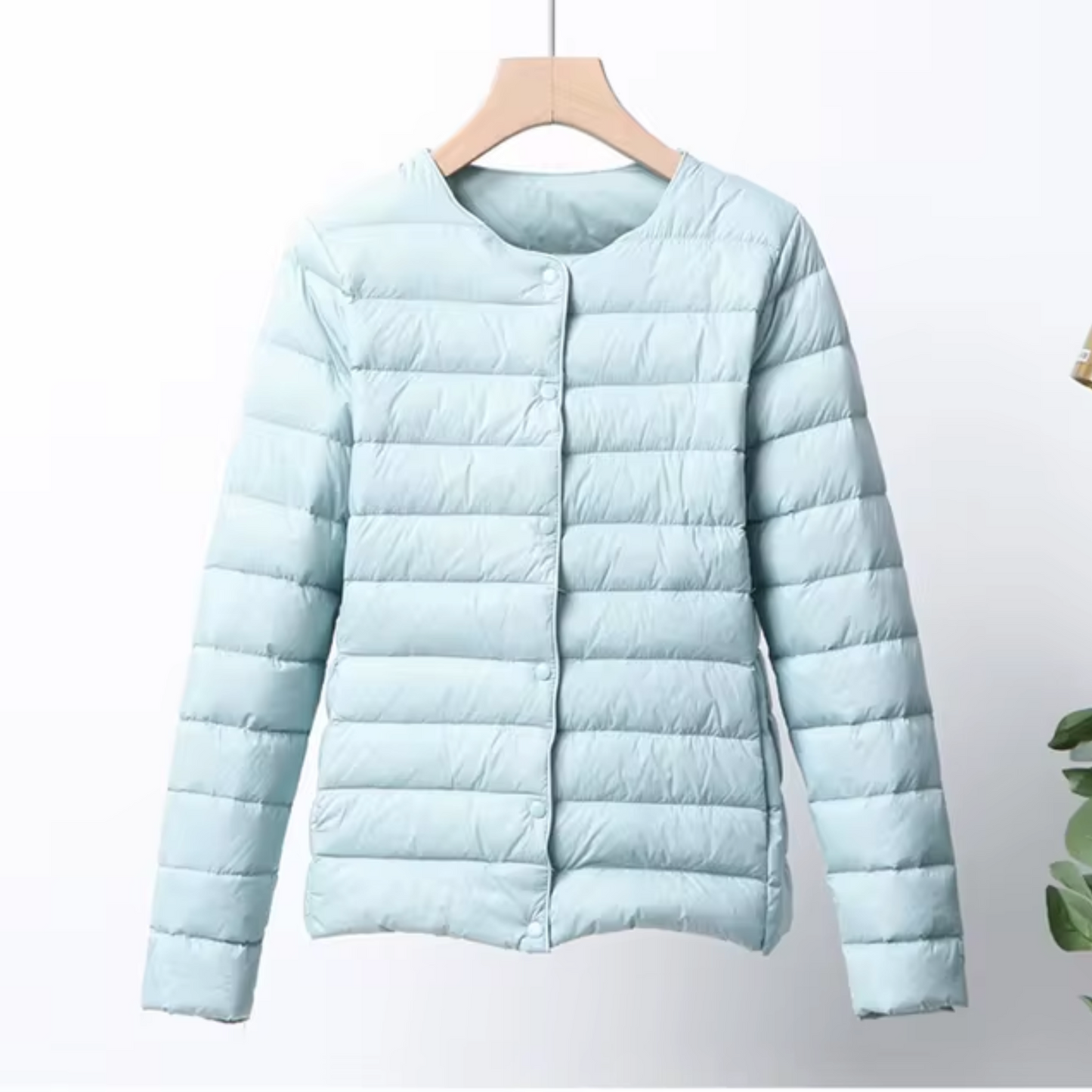 Leichte Damenjacke | Wasserdichte Pufferjacke Ohne Kragen