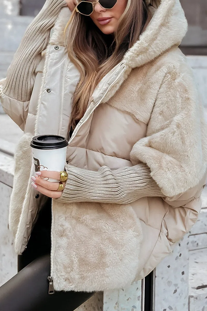 Stylische Bomberjacke Kapuze Modern Design