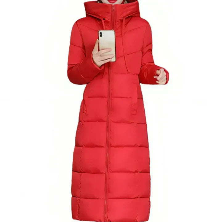 Lange Pufferjacke Gemütlich Winterstyle