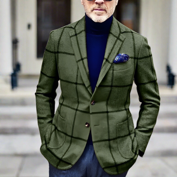 Stilvoller Herrenblazer Karomuster Elegant - IdealeKleiden