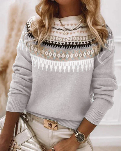 Boho Stil Pullover Damen Gestickt