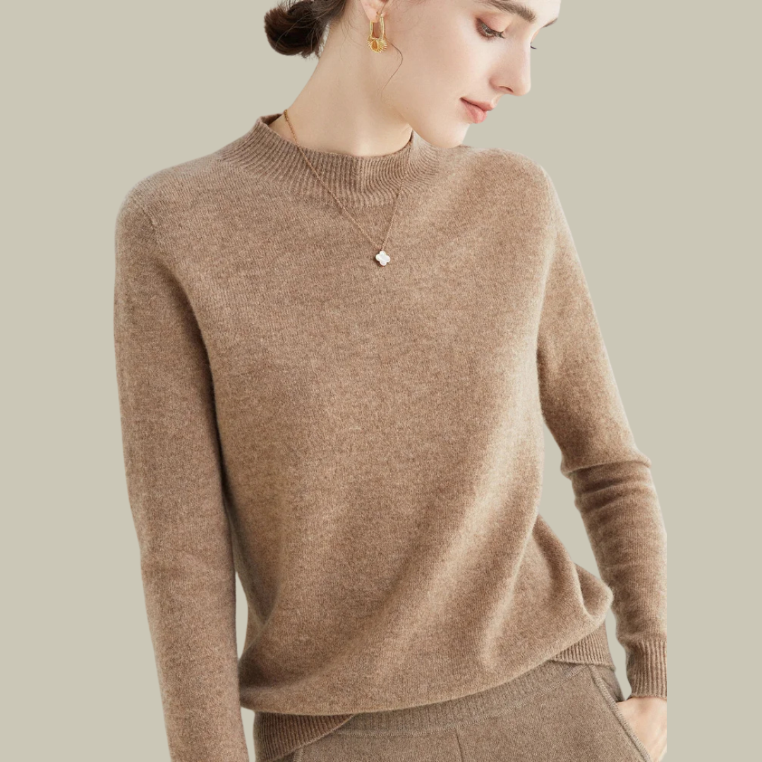 Damen Merinowolle Pullover Warm Winter