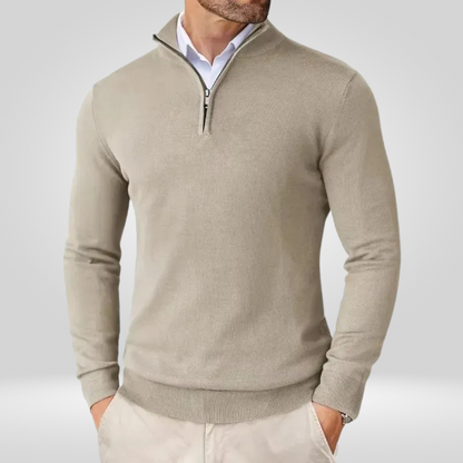 Herren Pullover Slim Fit Reißverschluss