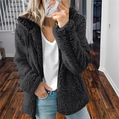 Dicke Wolljacke Damen Kapuze Warm