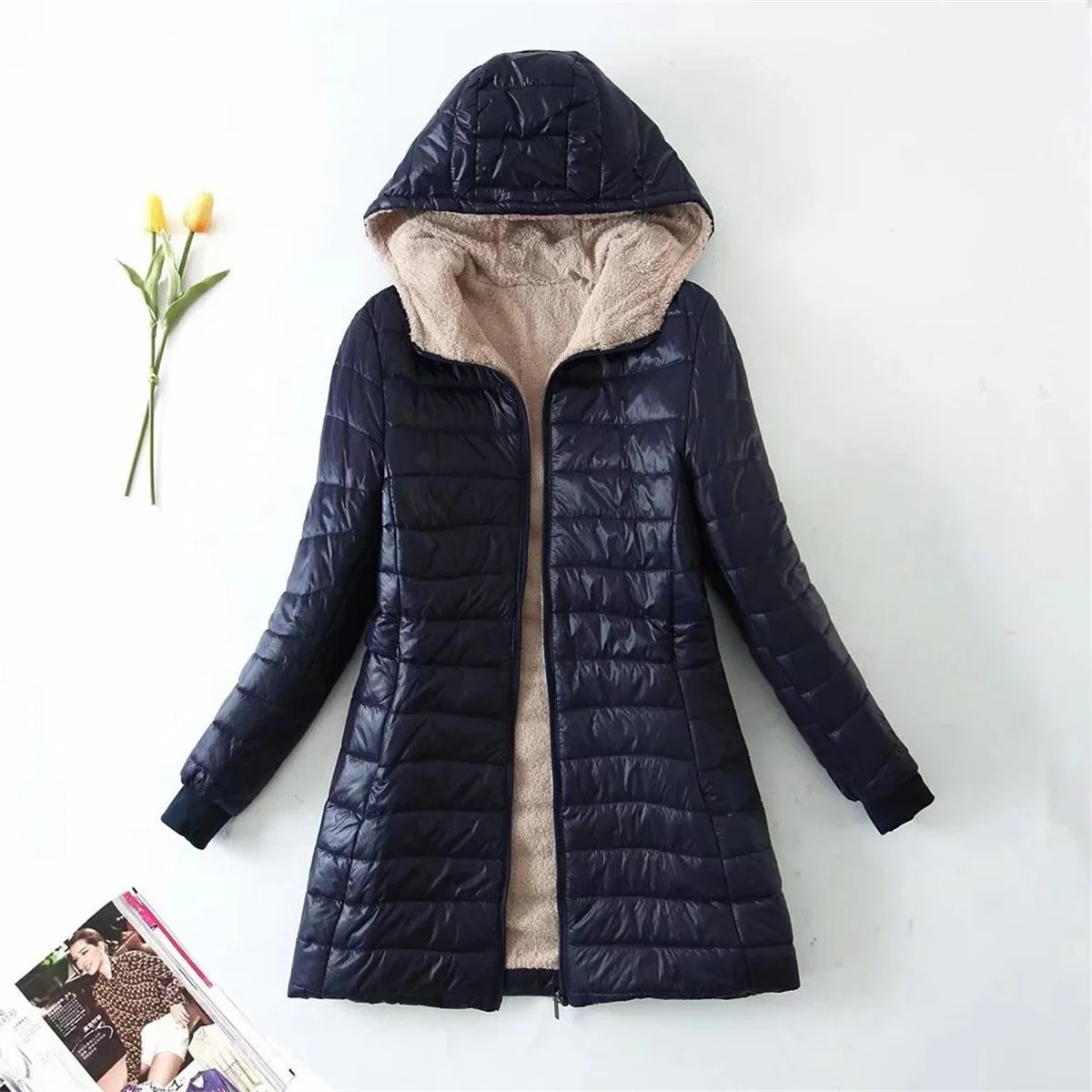 Warmgepolsterte Winterjacke Damen Herbst Style