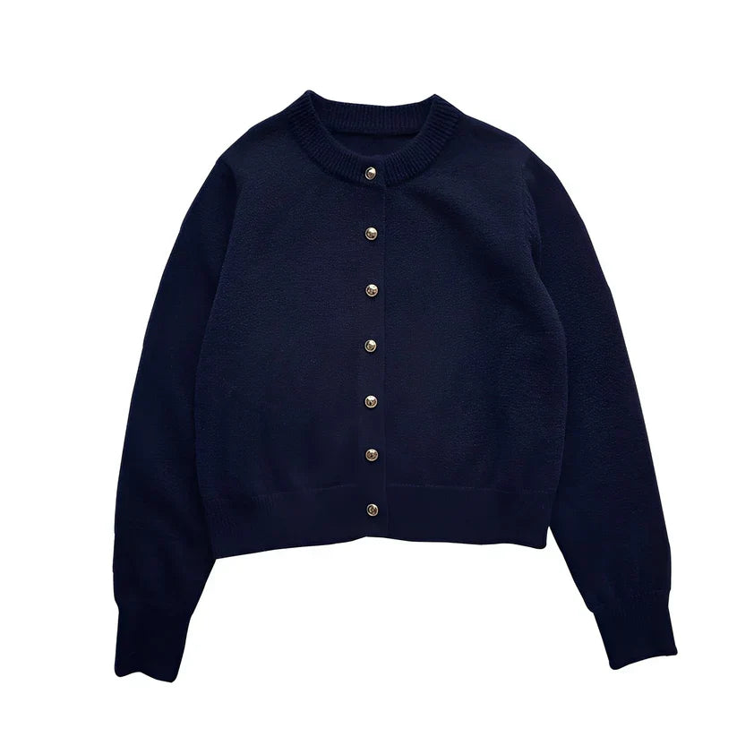 Damen Pullover Mantel Lässig Rundhals