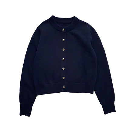 Damen Pullover Mantel Lässig Rundhals