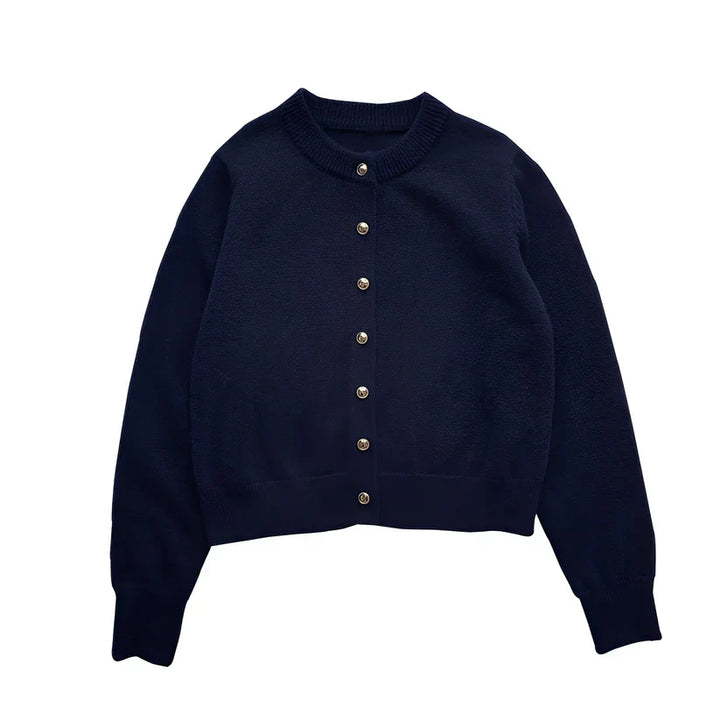 Damen Pullover Mantel Lässig Rundhals