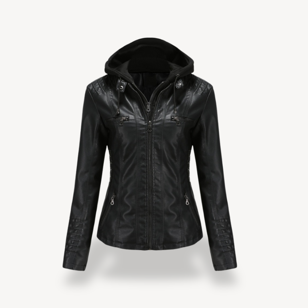 Elegante Motorradjacke Damen Kunstleder