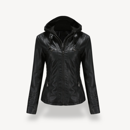 Elegante Motorradjacke Damen Kunstleder