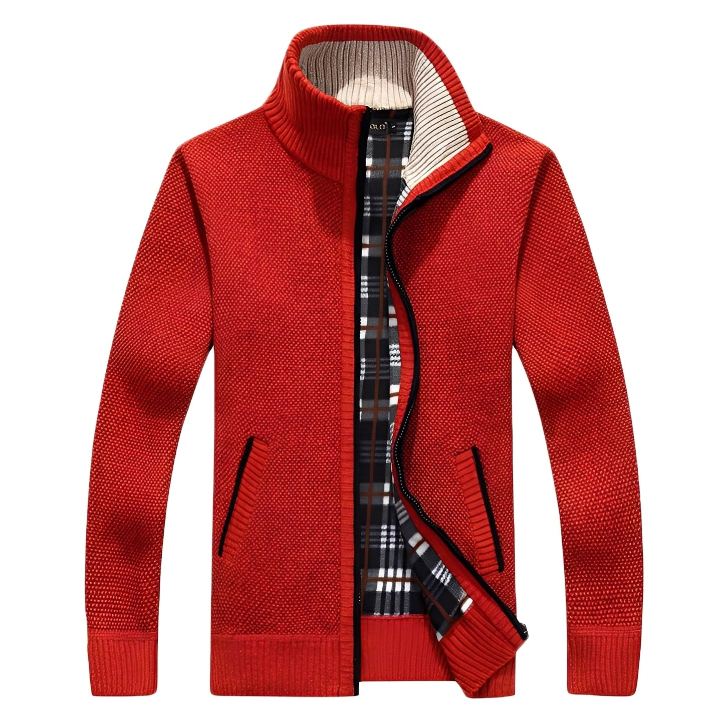 Herren Cardigan Elegant Fleece Innenfutter