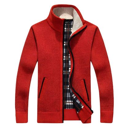 Herren Cardigan Elegant Fleece Innenfutter