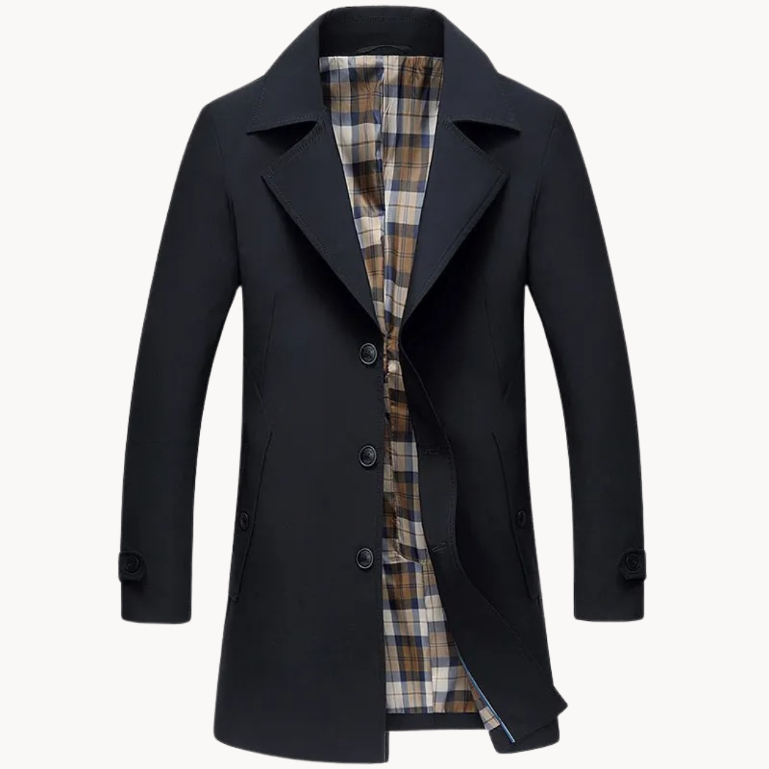 Ökologischer Herren-Trenchcoat Winddicht Modern