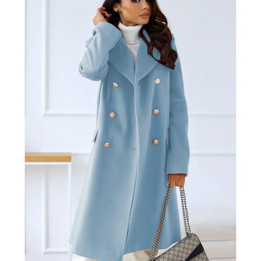 Langer Damenmantel Wollmix Maßgeschneidert Zweiteiler