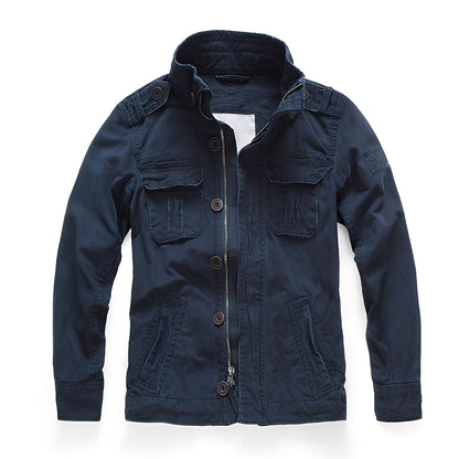 Herren Denimjacke Klassisch Mit Taschen