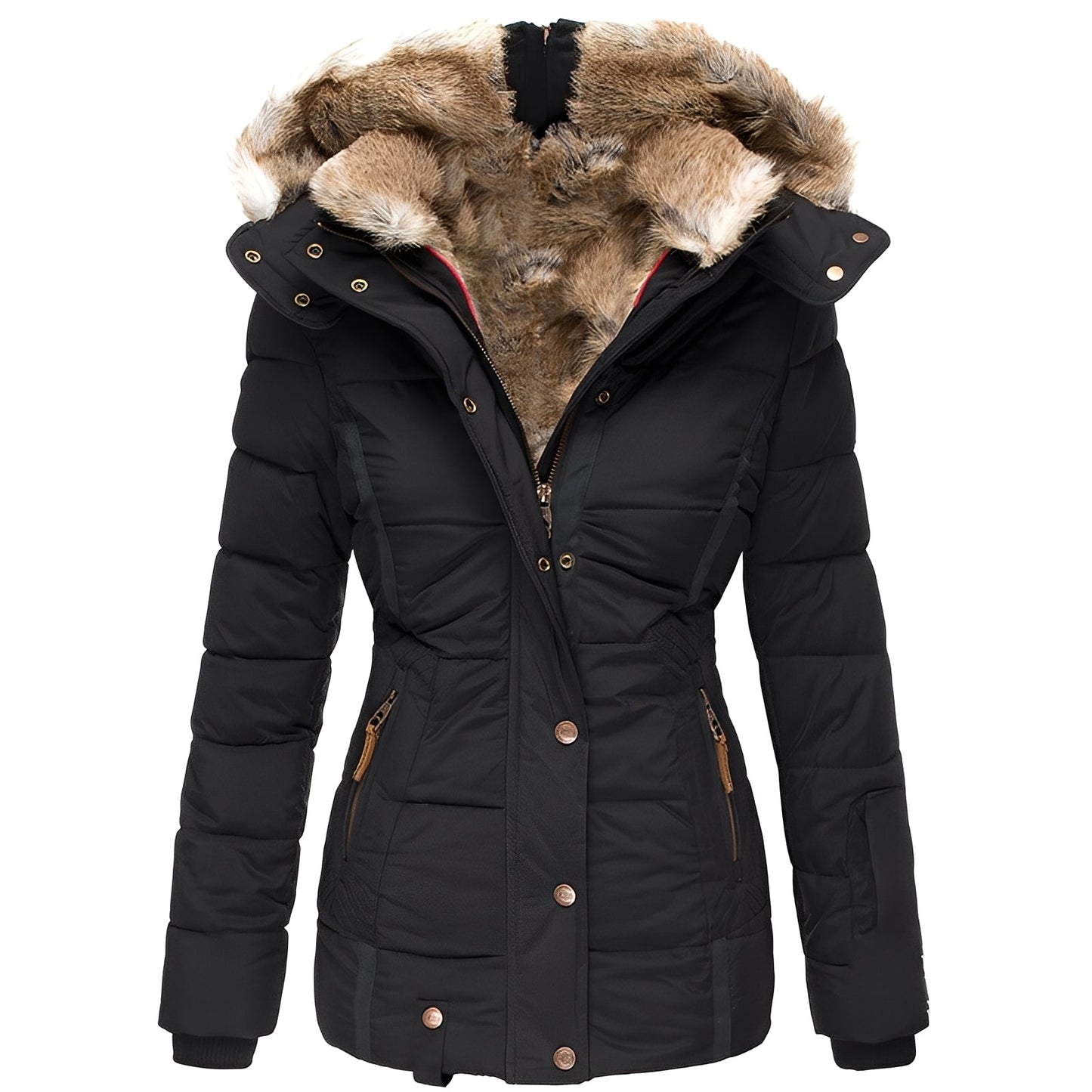 Elegante Damenjacke mit Pelzcollar