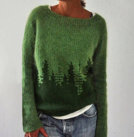 Damen Pullover Retro Stil