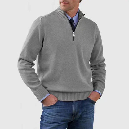 Herren Pullover Halbzipper Bequem Modern