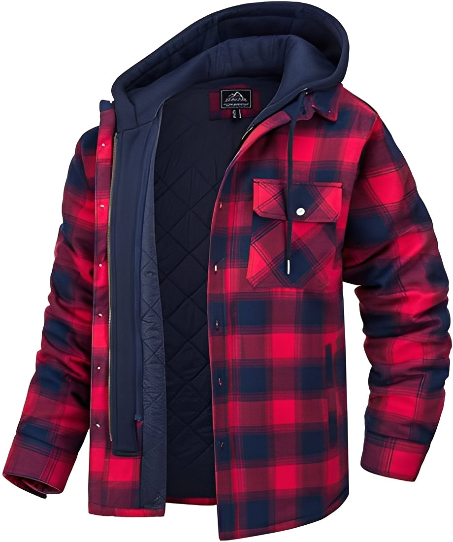 Stylische Herrenjacke - Lässig Kariert Dick