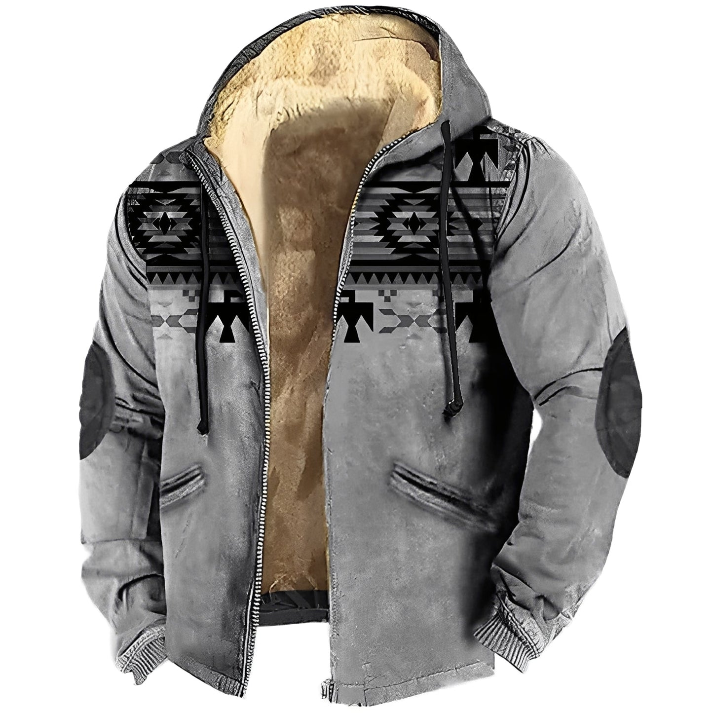 Männer Kapuzenjacke Tribal Style Modern