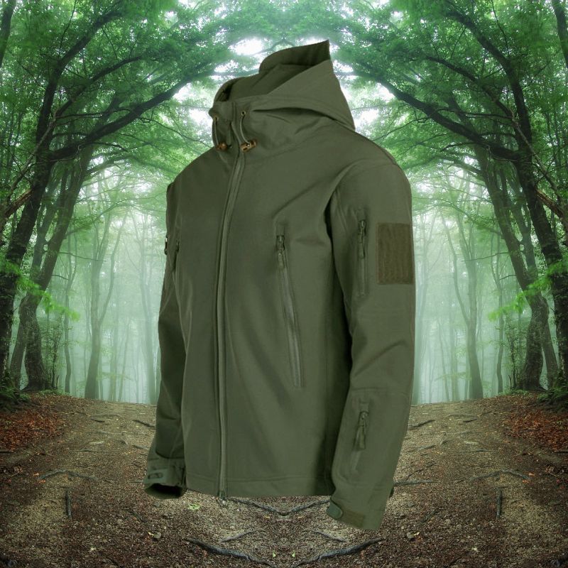 Herren Winterjacke Softshell Kapuze