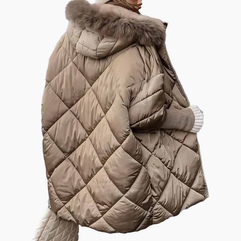 Wintersteppjacke Oversize Kapuze Warm - IdealeKleiden