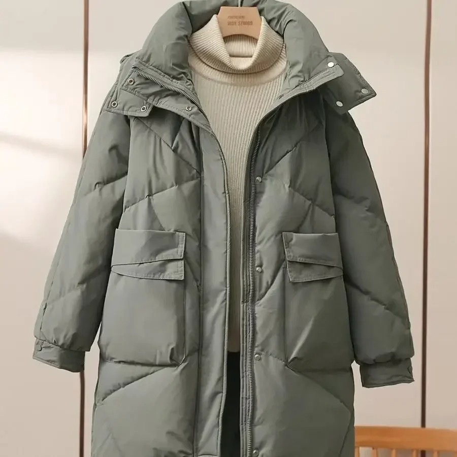 Stylische Damenpufferjacke Grau Leicht