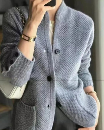 Damen Wollpulloverjacke Warm & Stilvoll