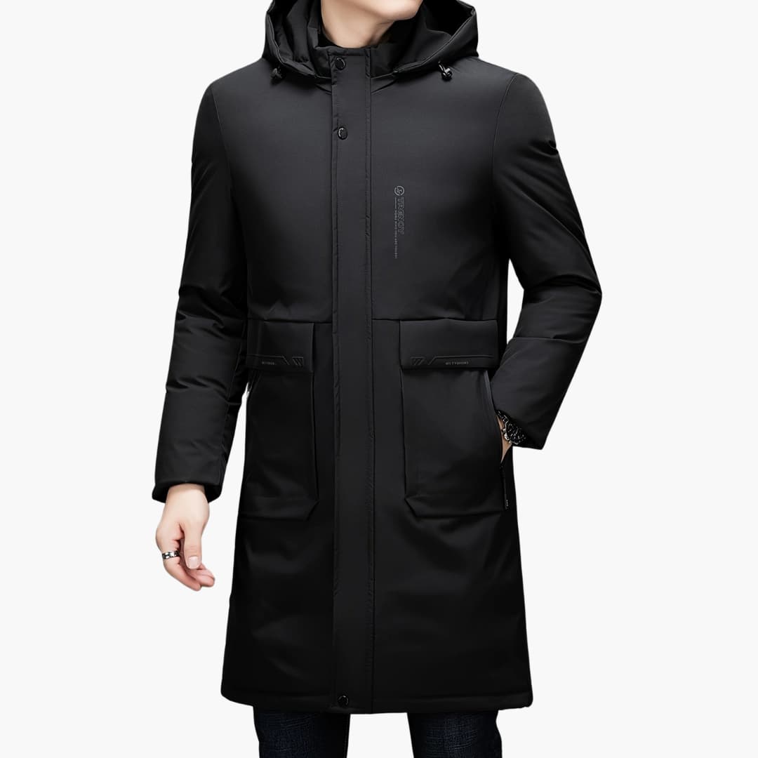 Herren Winterjacke Kapuze Stilvoll Warm - IdealeKleiden