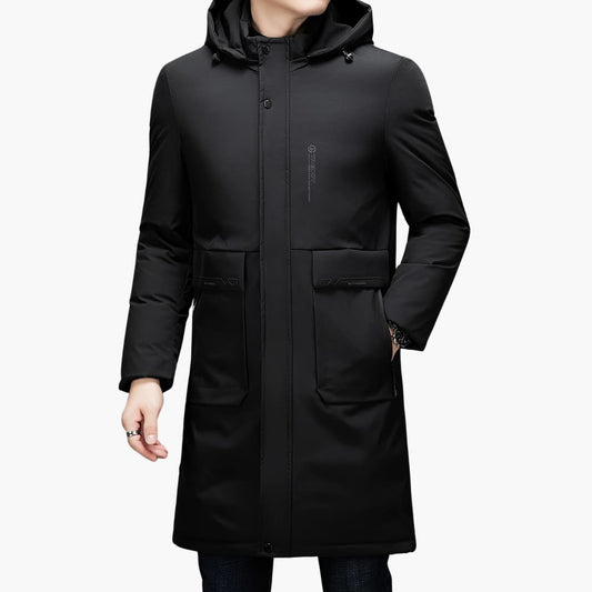 Herren Winterjacke Kapuze Stilvoll Warm - IdealeKleiden
