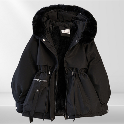 Damen Daunenjacke Warm Abnehmbarer Kragen