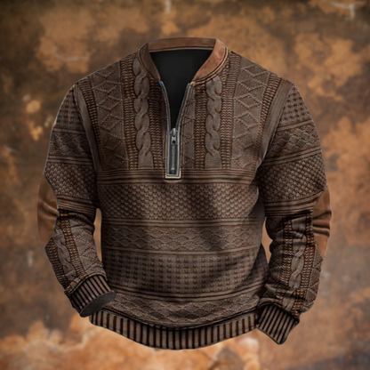 Herren Winterjacke Klassisch Fellgefüttert Schwarz